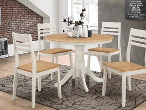 Riina Dining Table 106Cm Round + 4 Dining Chairs