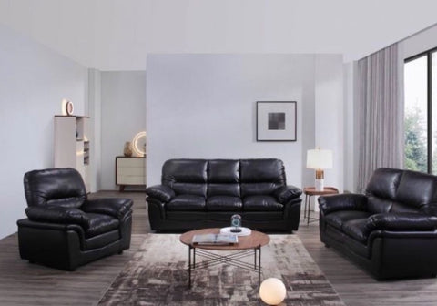 Rochester Leather Sofa Black Jumbo Collection