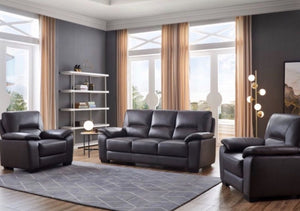 Barcelona Black Real Genuine Leather Sofa Collection