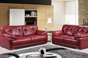 Wilmot Red Leather Sofa Collection