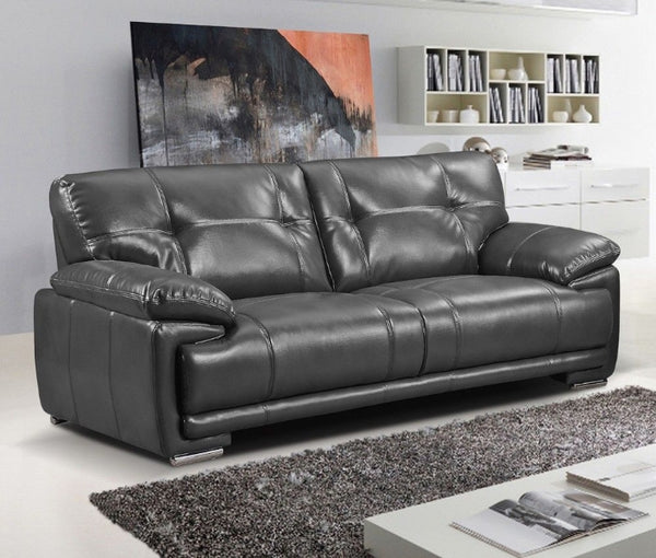 Wilmot Grey Leather Sofa Collection