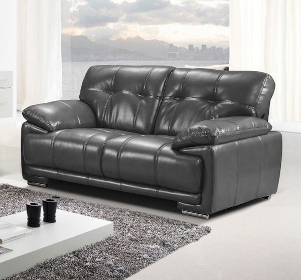 Wilmot Grey Leather Sofa Collection