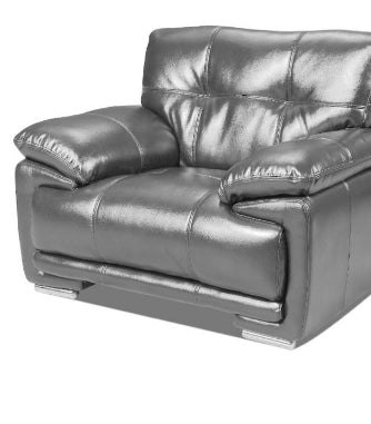 Wilmot Grey Leather Sofa Collection