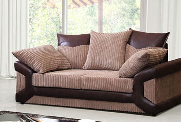 Dino Brown And Beige Fabric Sofa Collection