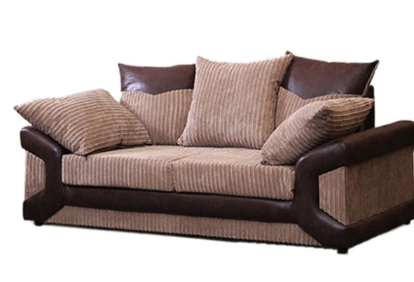 Dino Brown And Beige Fabric Sofa Collection