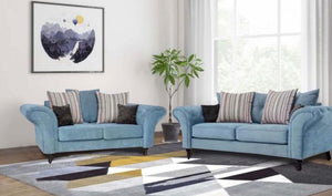 Knightsbridge Sky Blue Fabric Sofa Collection