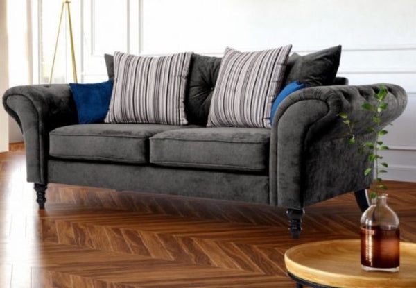 Knightsbridge Charcoal Grey Fabric Sofa Collection