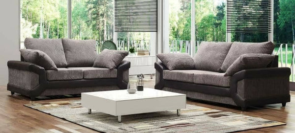 Dino Black And Grey Fabric Sofa Collection