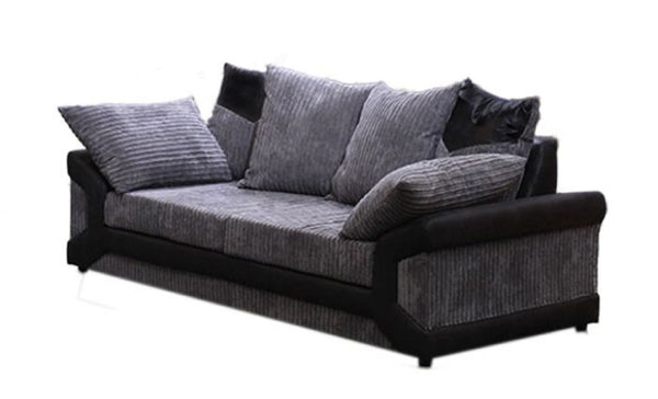 Dino Black And Grey Fabric Sofa Collection