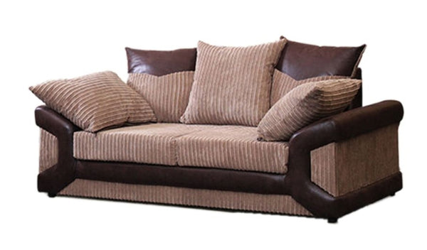 Dino Brown And Beige Fabric Sofa Collection