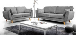 Connection Zinc Fabric Sofa Grey Collection