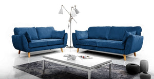 Connection Zinc Fabric Sofa Blue Collection