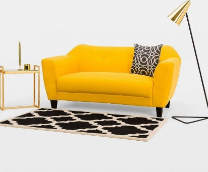 Alex Yellow Fabric Sofa Collection