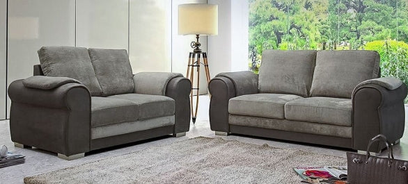 Chris Fabric Sofa Grey Snake Leather Collection