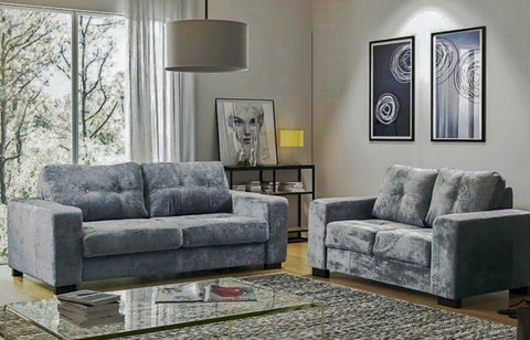 Kingsley Grey Fabric Sofa Collection