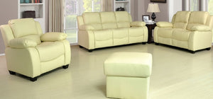 Valerie Leather Sofa Cream Static Collection