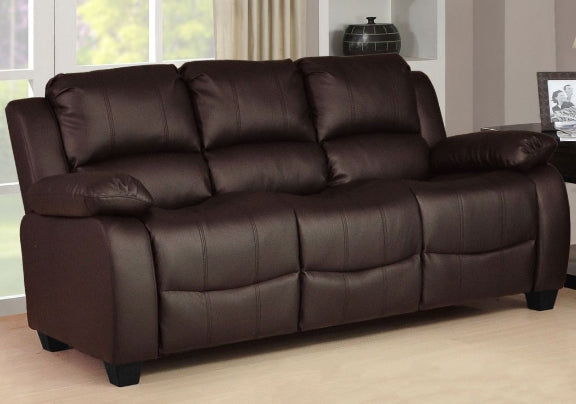 Valerie Leather Sofa Brown Static Collection