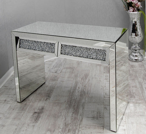 Crushed mirror console table/dressing table