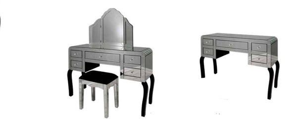 smokey mirror dressing table set