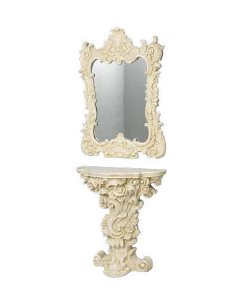 ITALIAN ANTIQUE STYLE CONSOLE TABLE AND MIRROR