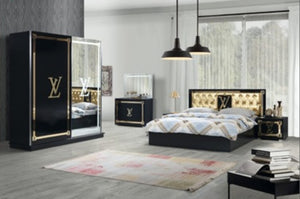 BLACK BEDROOM BED SET