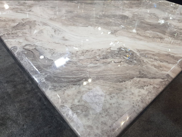 Silvia Grey Marble Dining Table