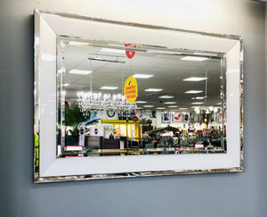 White High Gloss Wall Mirror