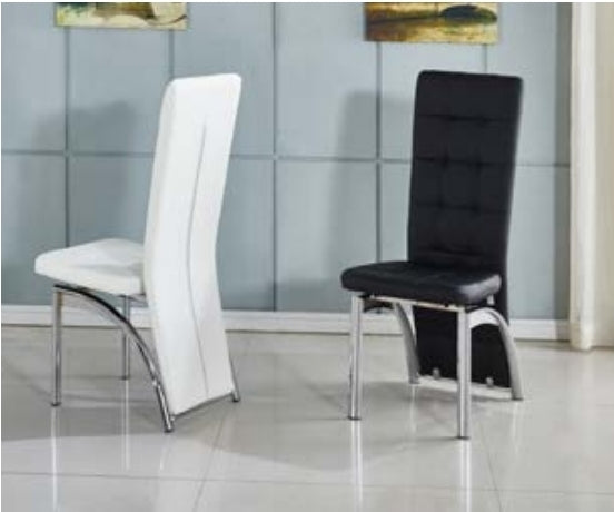 CONCETTA EXTENDING DINING TABLE WITH 4/6 CHAIRS OF YOUR CHOICE AVAILABLE IN BLACK & WHITE