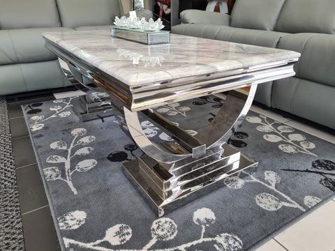 Arianna Grey Marble Coffee Table 120 cm