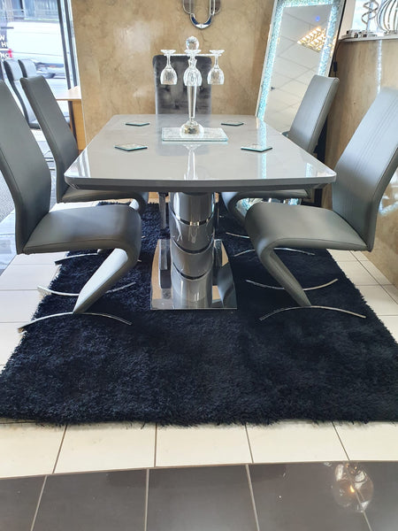 Butterfly Extendable Grey Dining Table Set