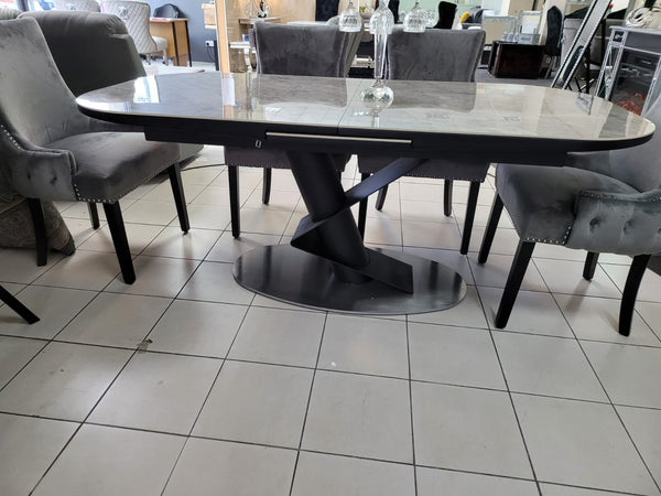 Paris Grey Ceramic Dining Table Rectangle Extends 1.8 - 2.2m