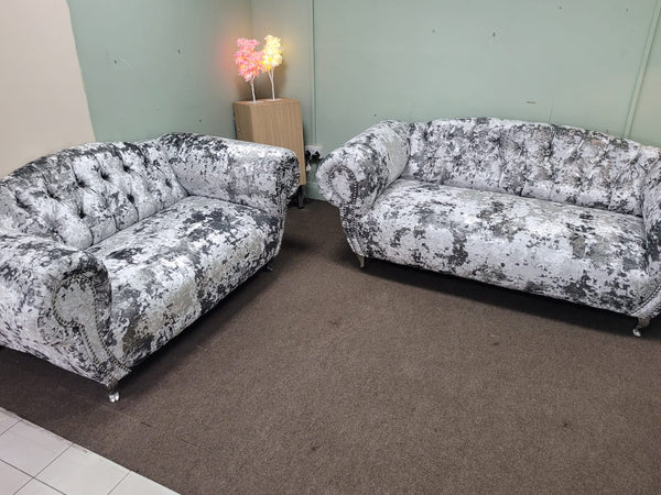 Sofia Double Crushed Velvet Sofa 3+2