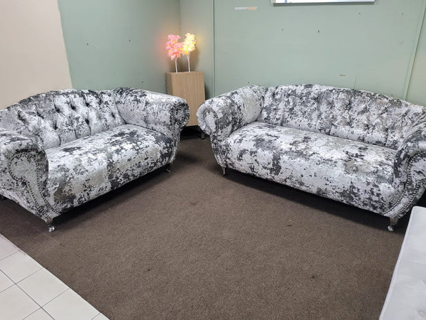 Sofia Double Crushed Velvet Sofa 3+2