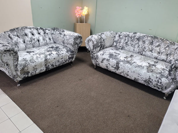 Sofia Double Crushed Velvet Sofa 3+2