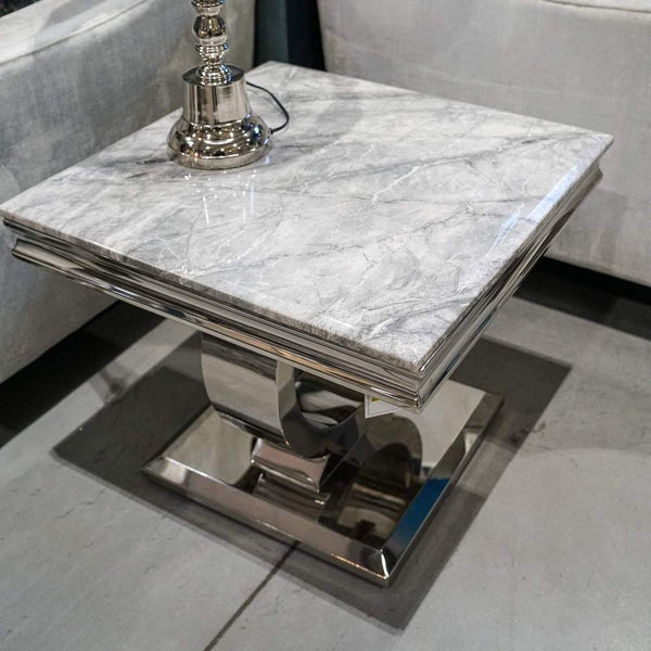 Ariana Grey Marble Lamp Table/Side Table/Coffee Table