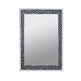 balck and silver diamonds Wall Mirror