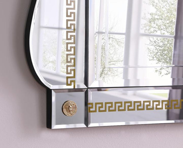 EDUSA | Small  | Gorgeous Mirror | With Gold Design | Wall Mirror