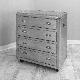 Aluminium Studded Chest of Drawers