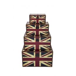 UK Flag Storage Box Set of 4