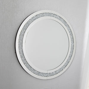 Crushed mirror round wall mirror