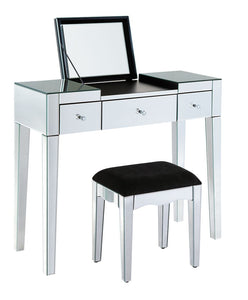 3 Drawers Clear Mirror Dressing Table