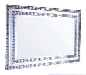 Crystal smokey glass wall mirror