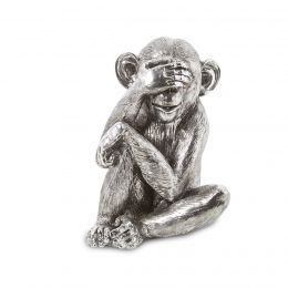 Electroplated See No Evil Monkey