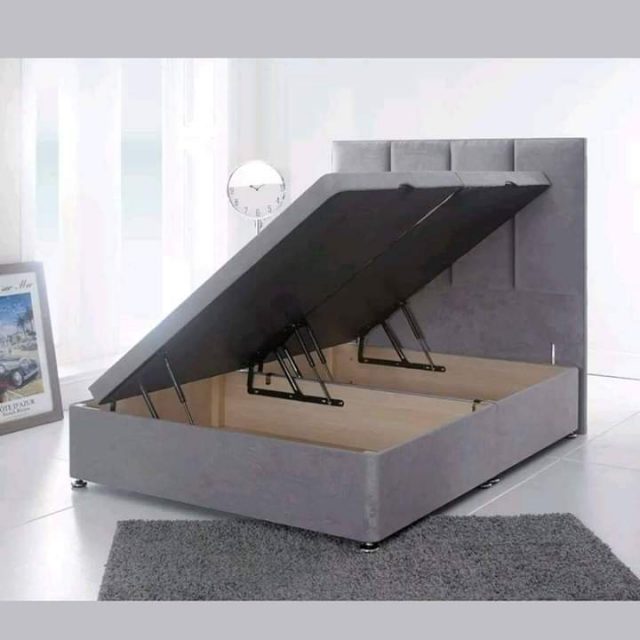 Sahara Side Opening Grey Ottoman Bed Frame