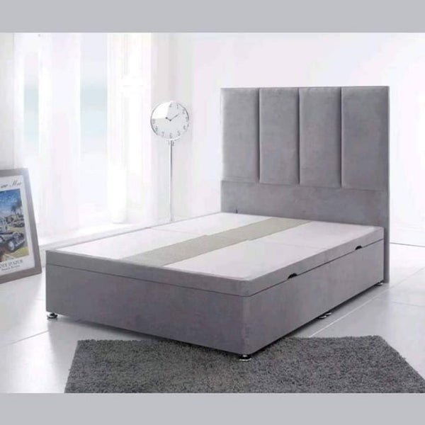 Sahara Side Opening Grey Ottoman Bed Frame