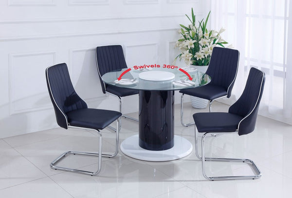 ROTANTE ROTATABLE 360° ROUND DINING TABLE AND 4 CHAIRS