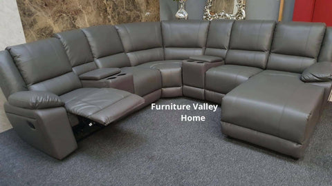 Madrid Large Air Leather U shape Corner Sofa