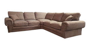 TANGLIA CORNER SOFA FABRIC - BROWN